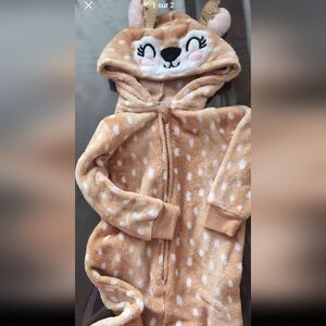 Pyjama ou costume en molleton cerf 3T
